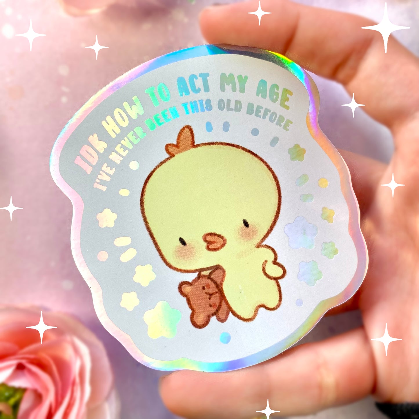 IDK how to act my age, I've never been this old before - Funny Long Pipa Sticker