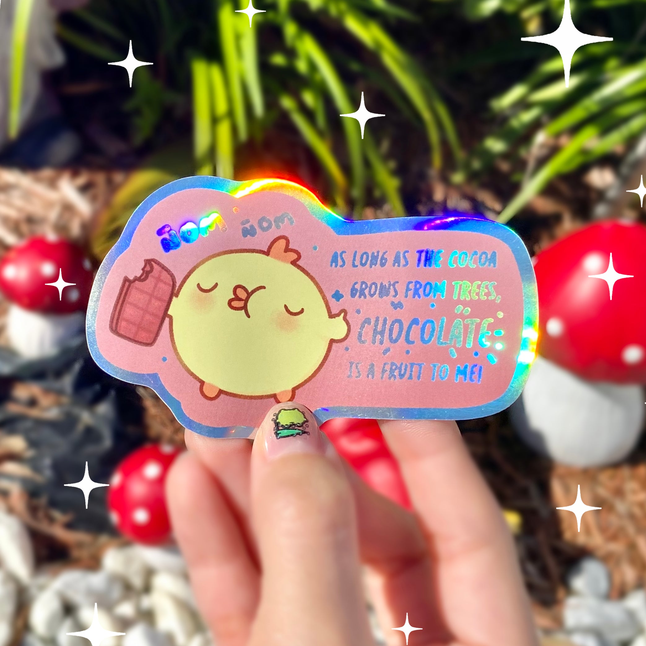 ChocoPipa - Funny Holo Pipa Sticker – Micashi Store