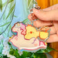 Beach Fruit Pipas Keychains! - Acrylic epoxy Cute chick charms