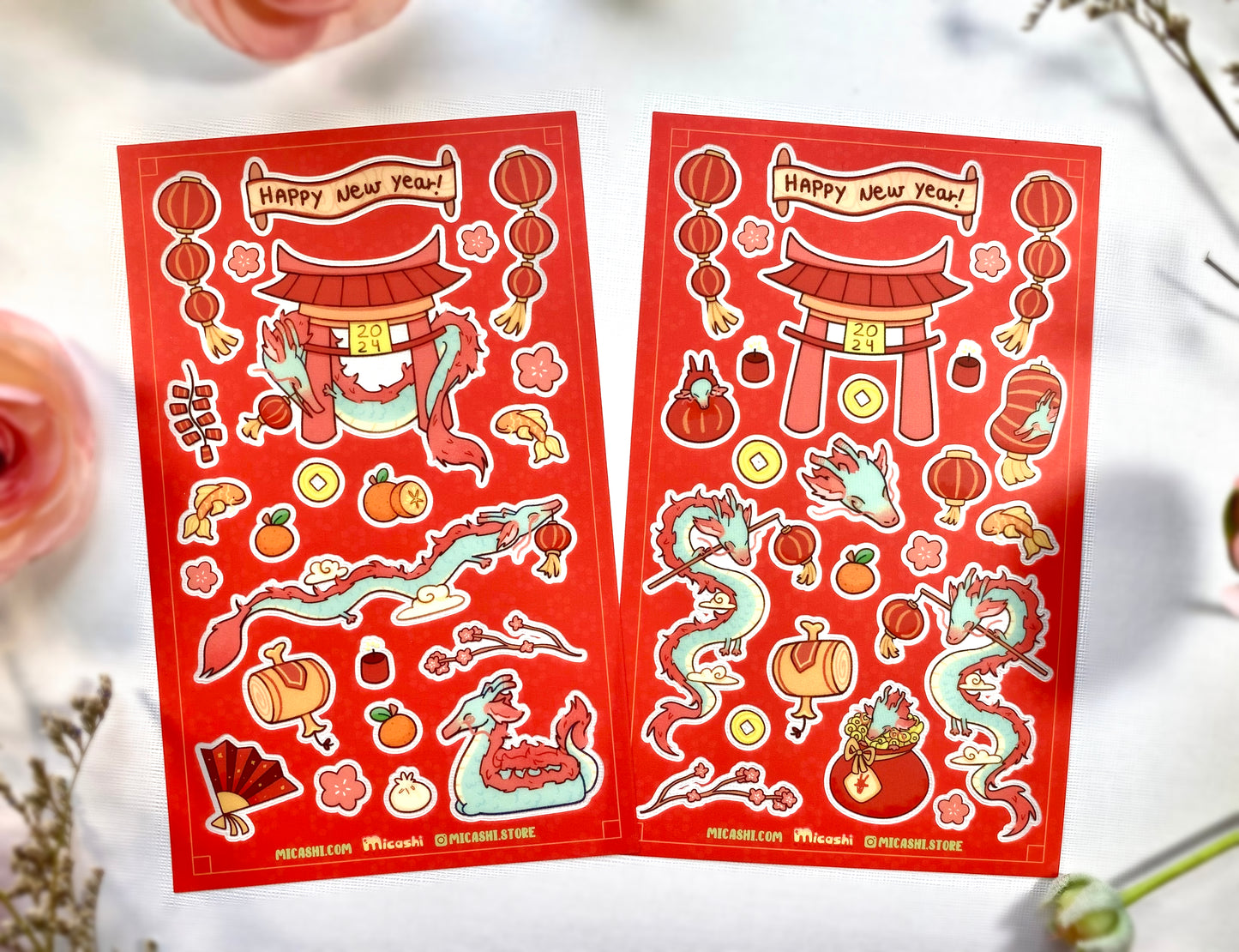 Cute Lunar New Year 2024 Art Print - Year of the dragon - chinese new year