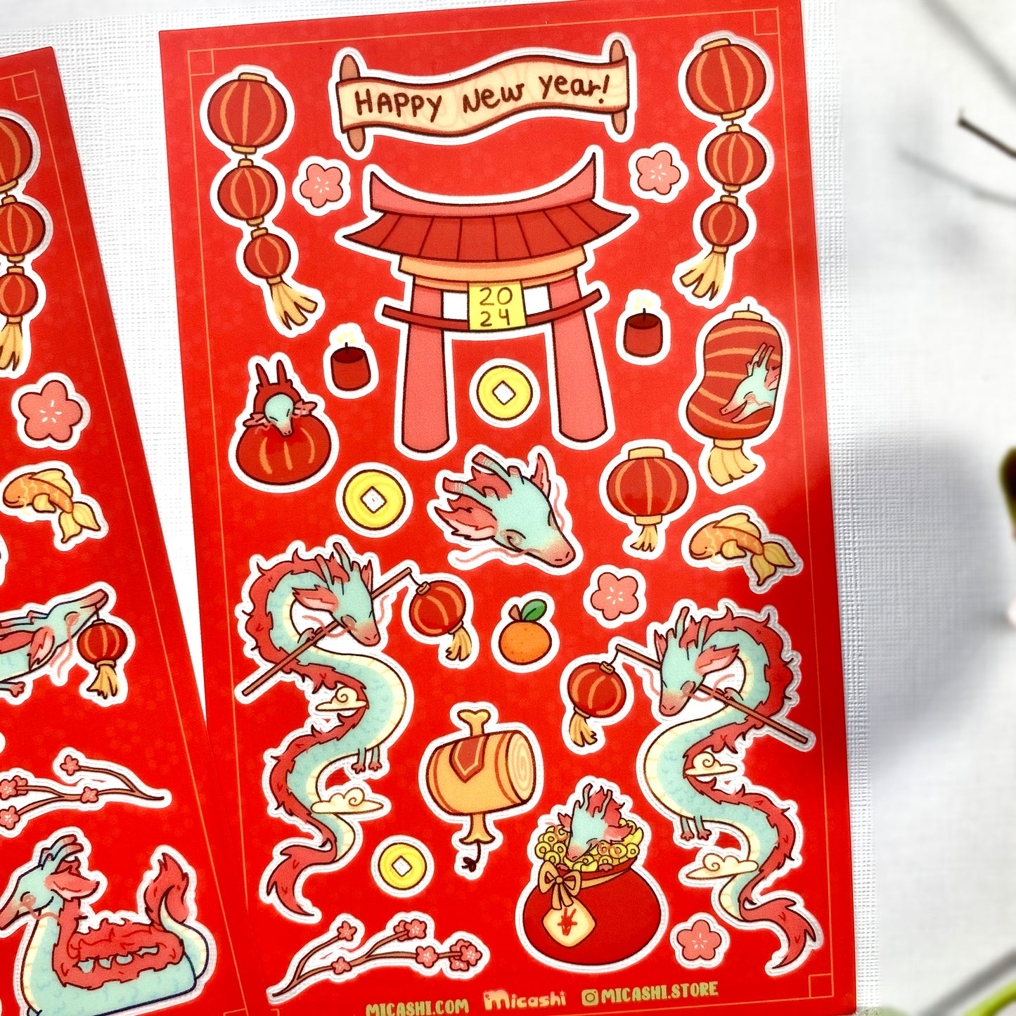 Amscan Chinese New Year Stickers 2 Sheets