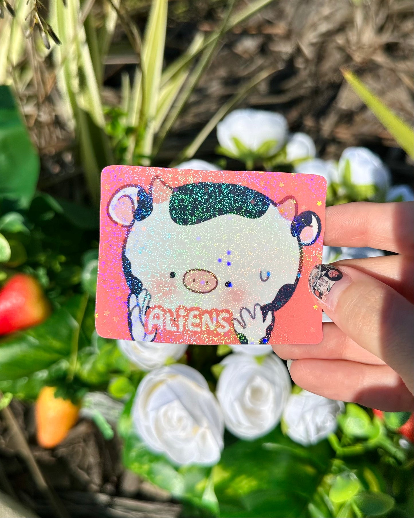"Aliens" Cow - Vinyl Sticker ! 🛸
