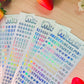 Letter Alphabet Holographic Sticker Sheet