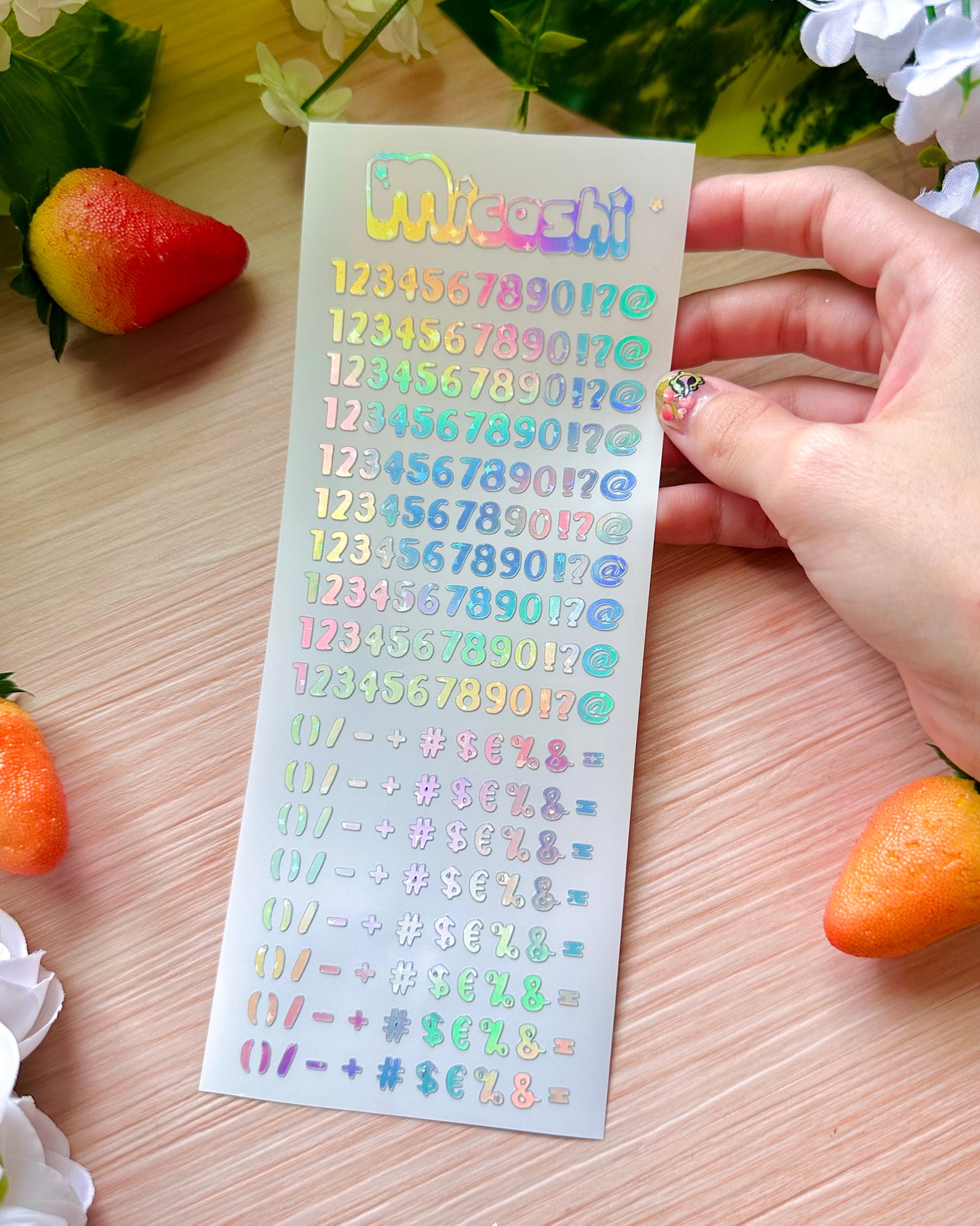 Letter Alphabet Holographic Sticker Sheet