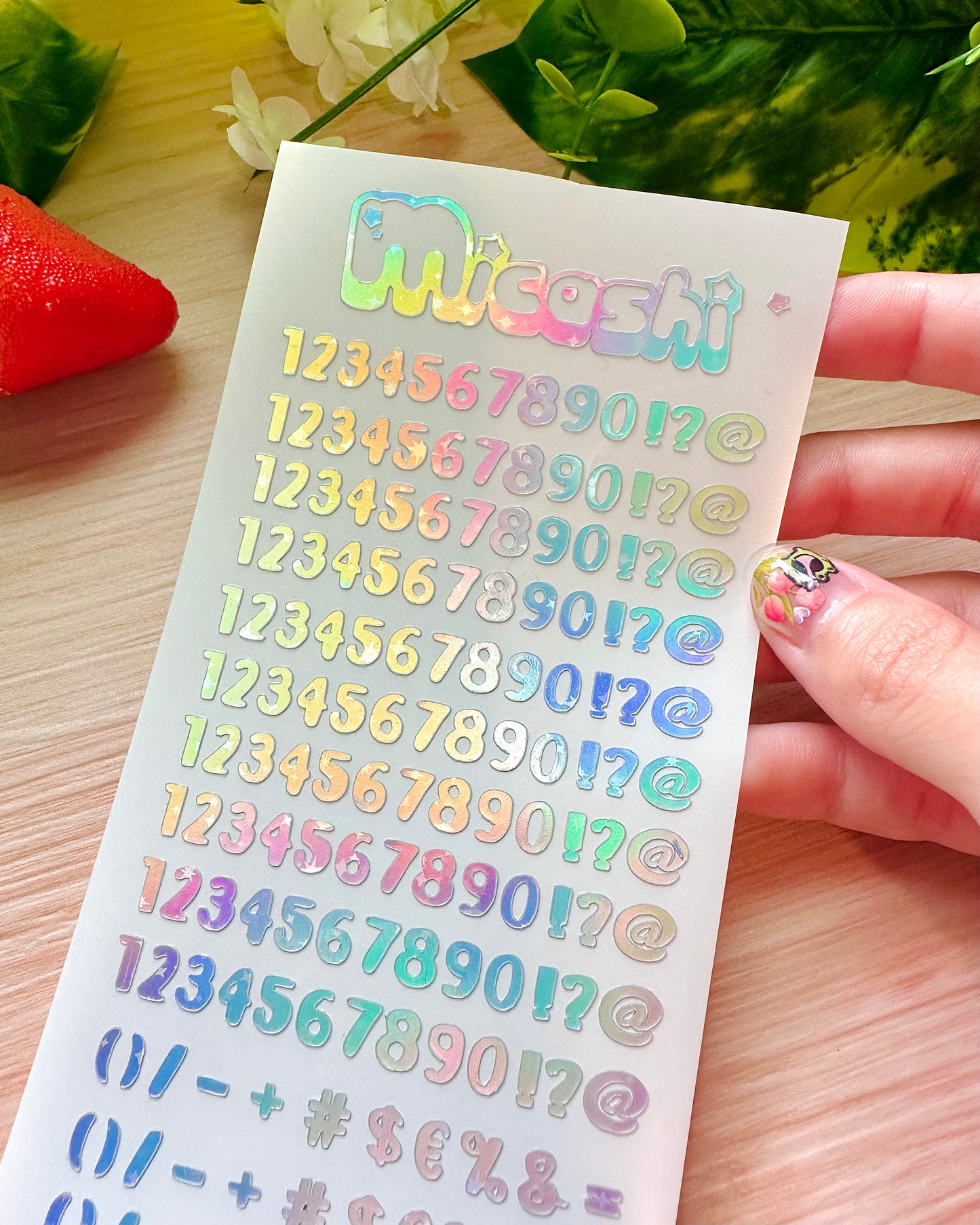 Letter Alphabet Holographic Sticker Sheet