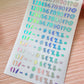 Letter Alphabet Holographic Sticker Sheet