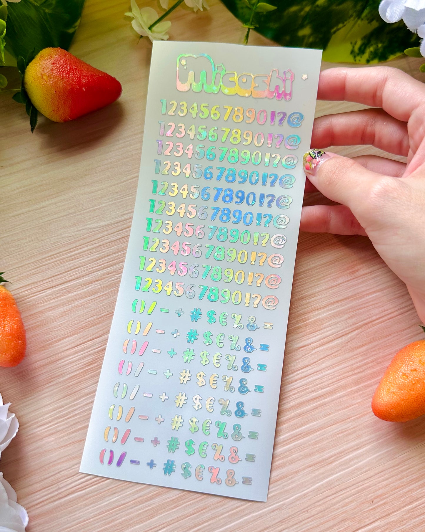 Letter Alphabet Holographic Sticker Sheet
