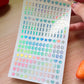 Letter Alphabet Holographic Sticker Sheet