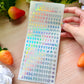 Letter Alphabet Holographic Sticker Sheet