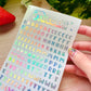 Letter Alphabet Holographic Sticker Sheet