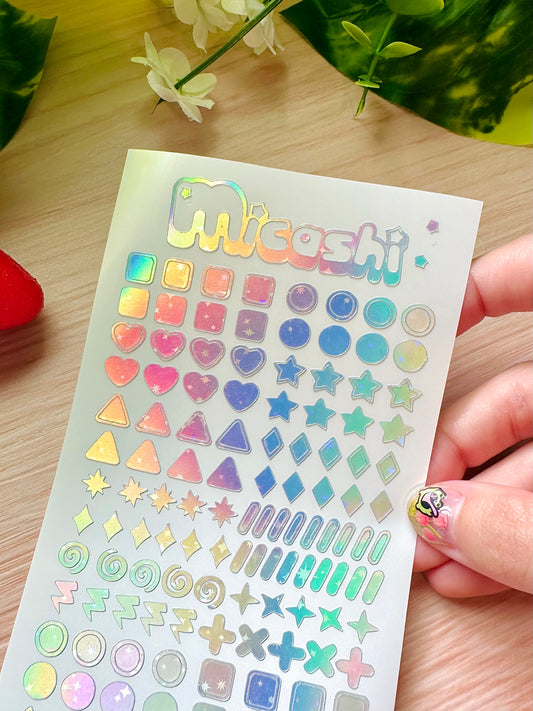 Forms Holographic Stickers Sheet