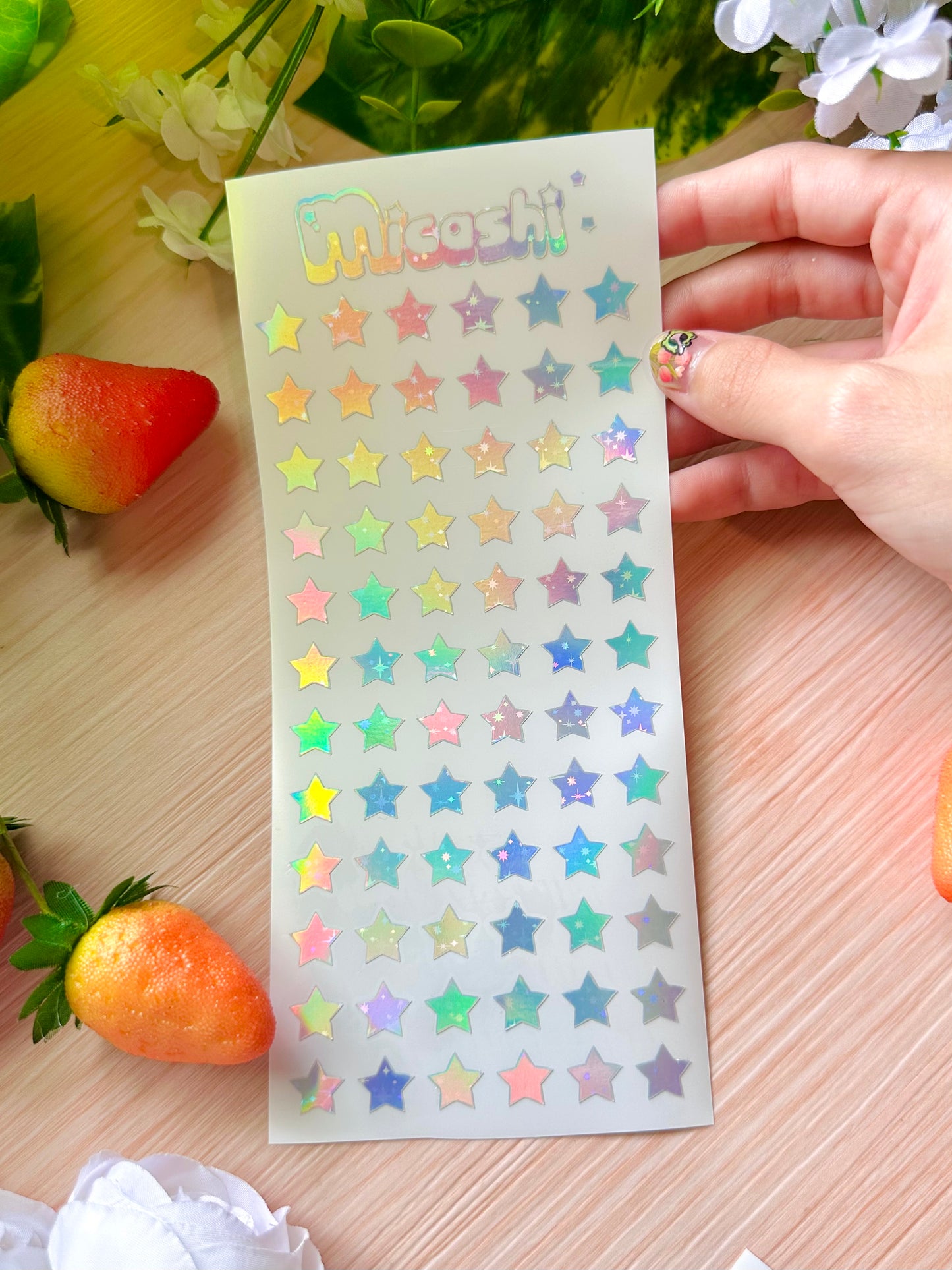 Stars Holographic Stickers Sheet