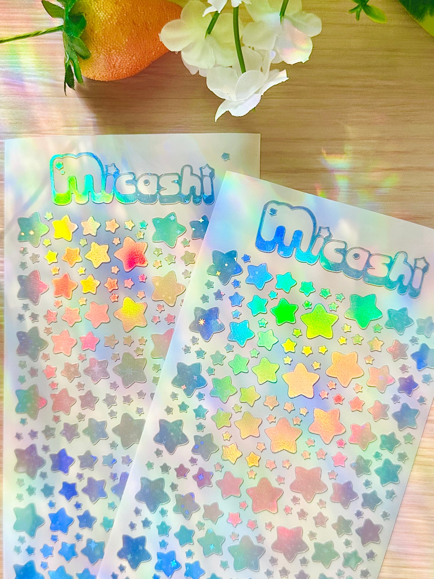 Stars Holographic Stickers Sheet
