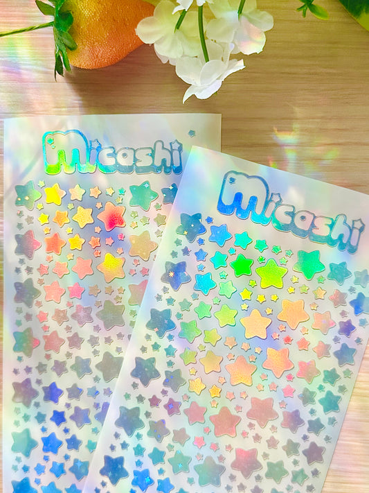 Stars Holographic Stickers Sheet