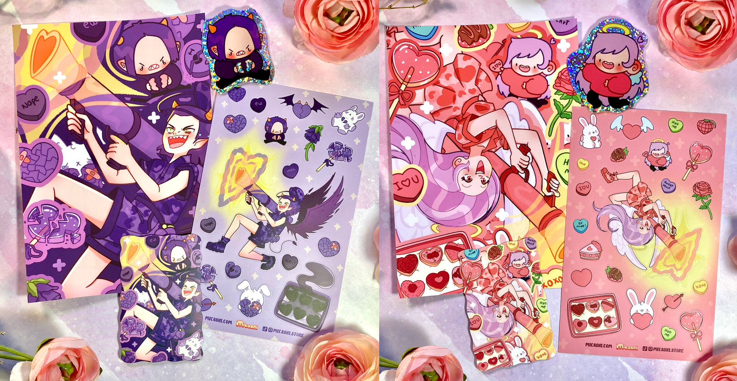 Valentine's day Cupids V.2 sticker sheets! 💗💔