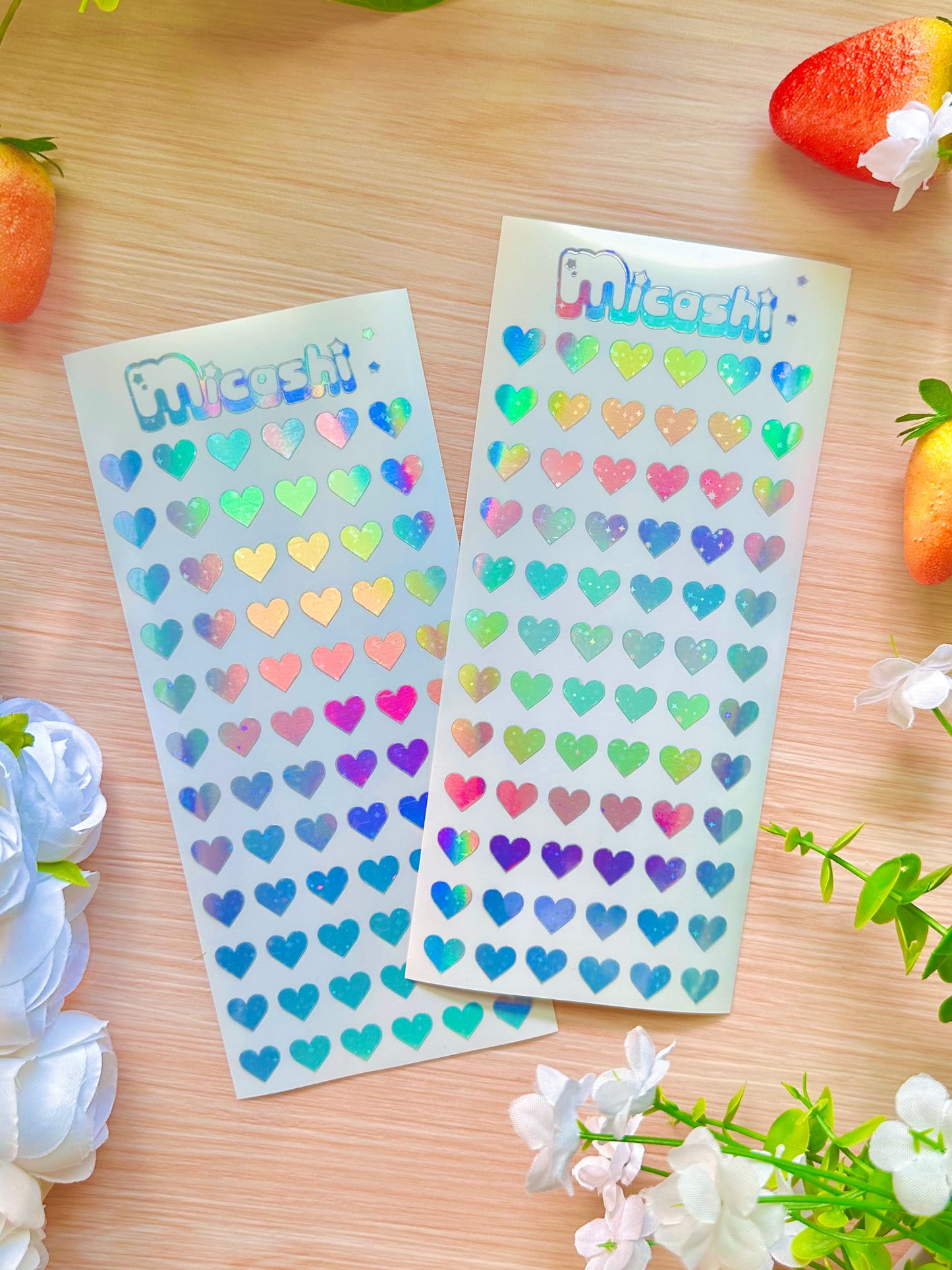 Heart Holographic Stickers Sheet