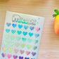 Heart Holographic Stickers Sheet