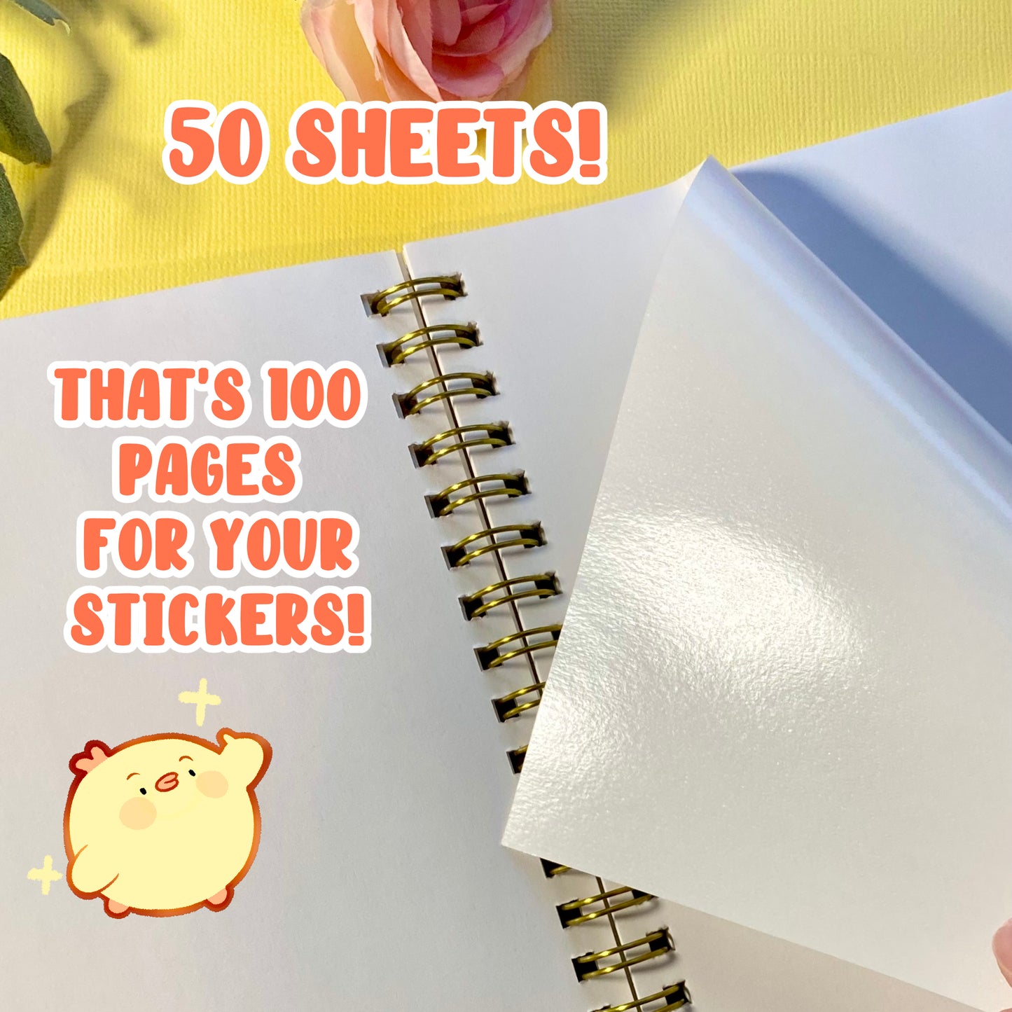 Micaela Reusable Sticker Book 50 sheet of release paper! -  A5 and B5 size :D