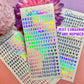 Letter Alphabet Holographic Sticker Sheet