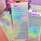 Letter Alphabet Holographic Sticker Sheet