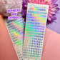 Letter Alphabet Holographic Sticker Sheet