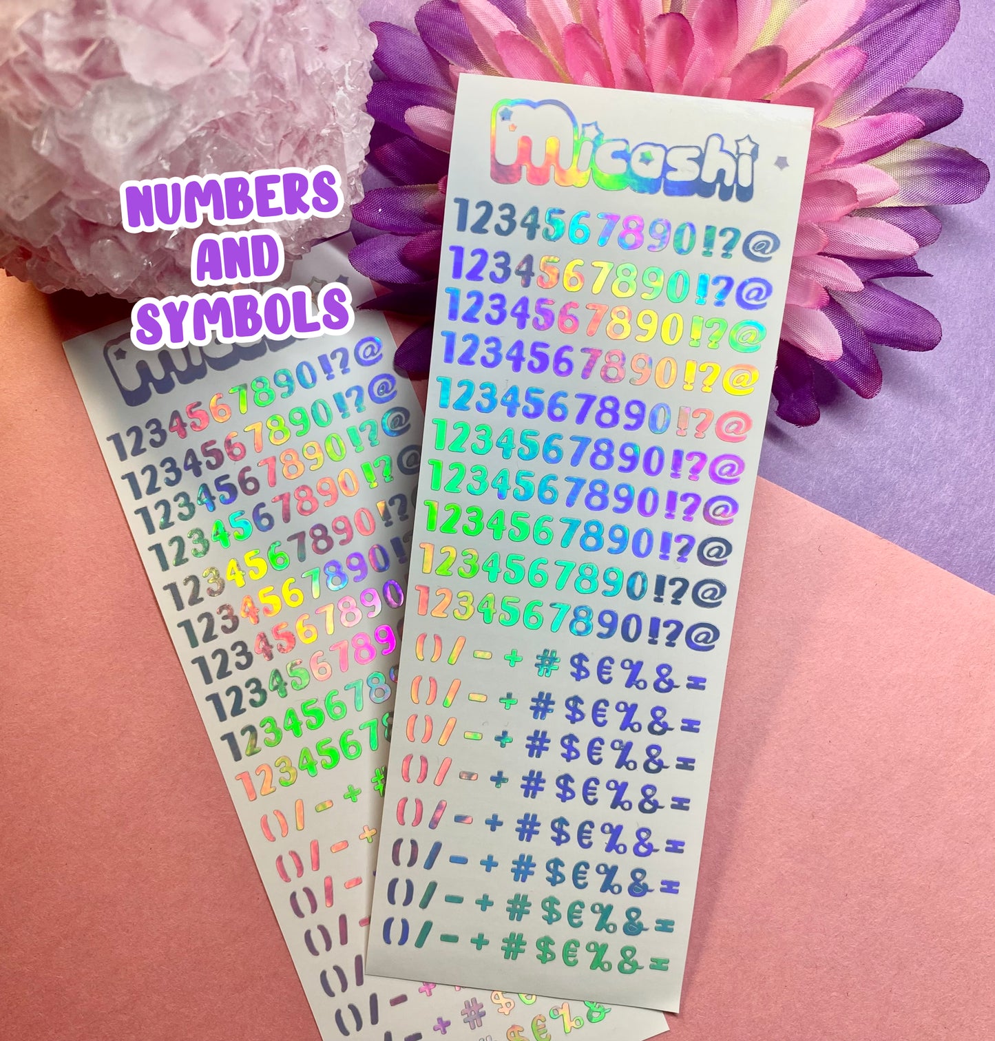 Letter Alphabet Holographic Sticker Sheet