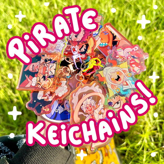 Vol.2 Pirates keychains epoxy acrylic double sided! :D