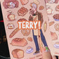 Bakerycore ! 🍞  Terry Sticker sheet!