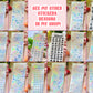 Retro Tecno Holographic stickers sheet