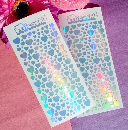 Hearts Holographic Stickers Sheet