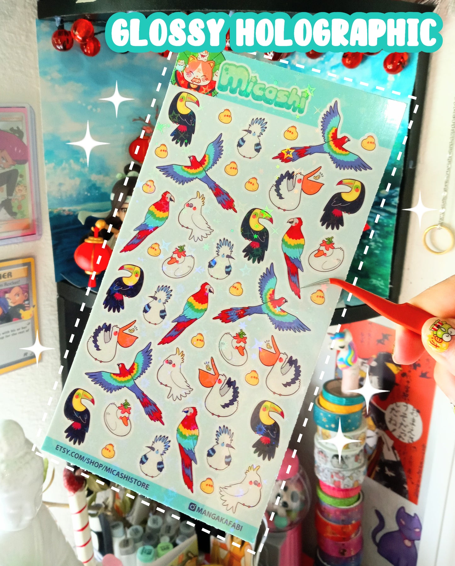 Cute Birds sticker sheet