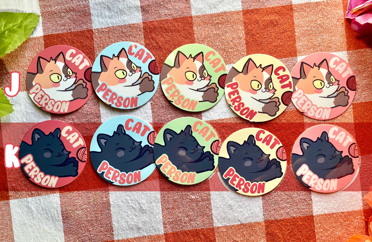 Cats Person Stickers! - 2" in Glossy Stickers!