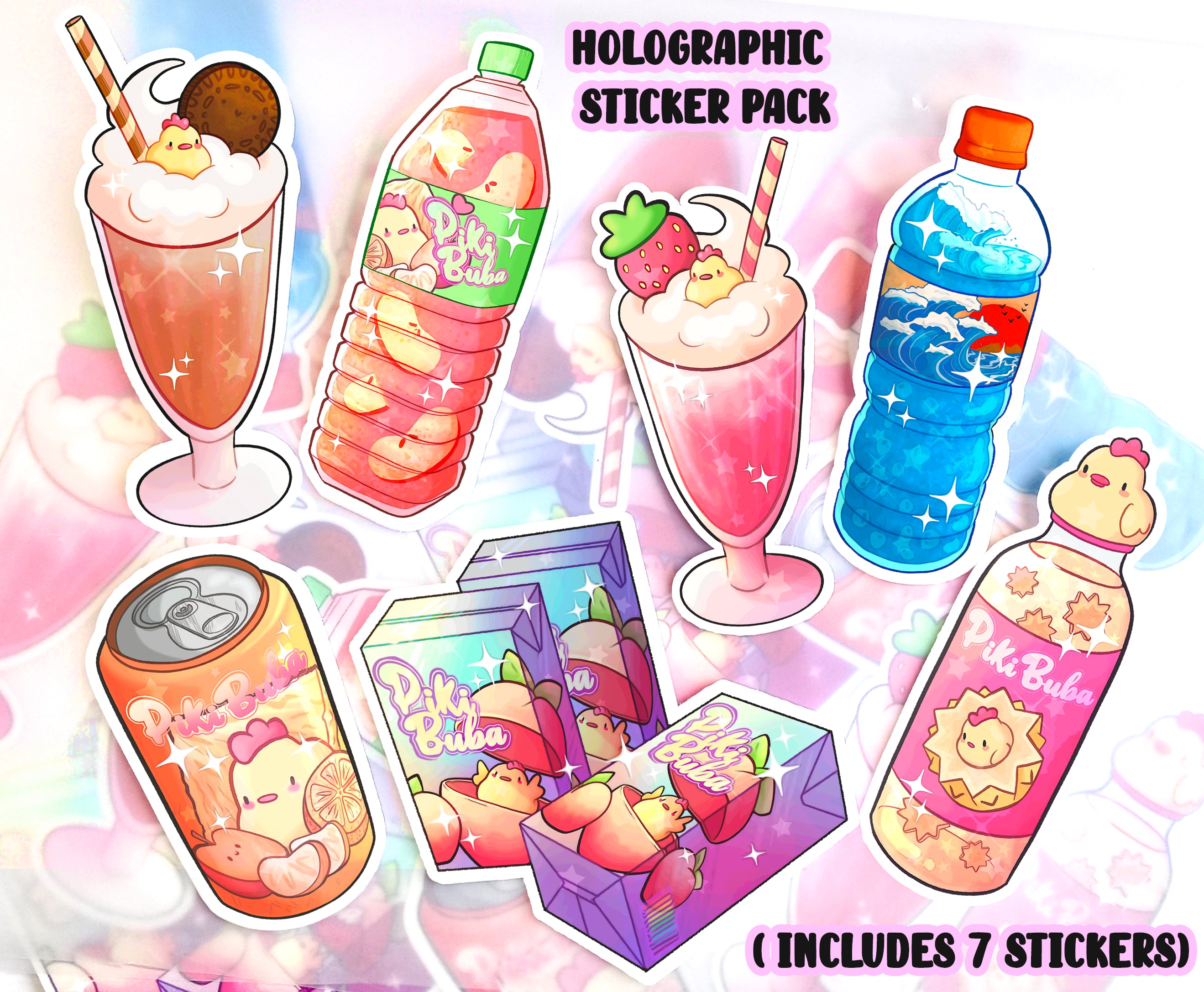 Smoothie Sticker Cute Smoothies Chick sticker sheet – Micashi Store