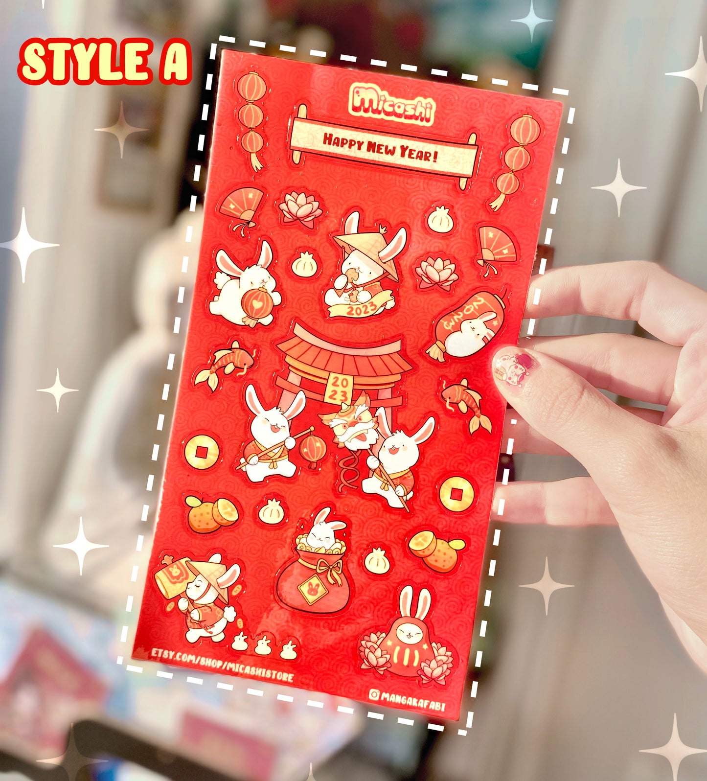 Cute Lunar New Year 2023 Sticker Sheets - Year of the rabbit - chinese new year