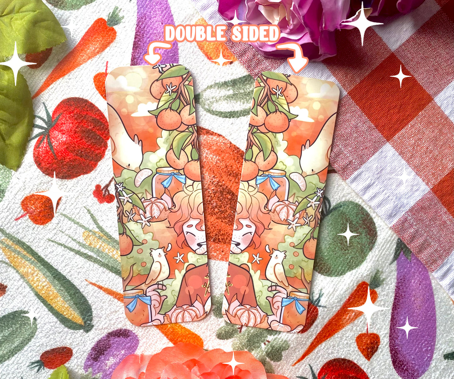 Tangerine Bookmark - Double Sided  - Laminated