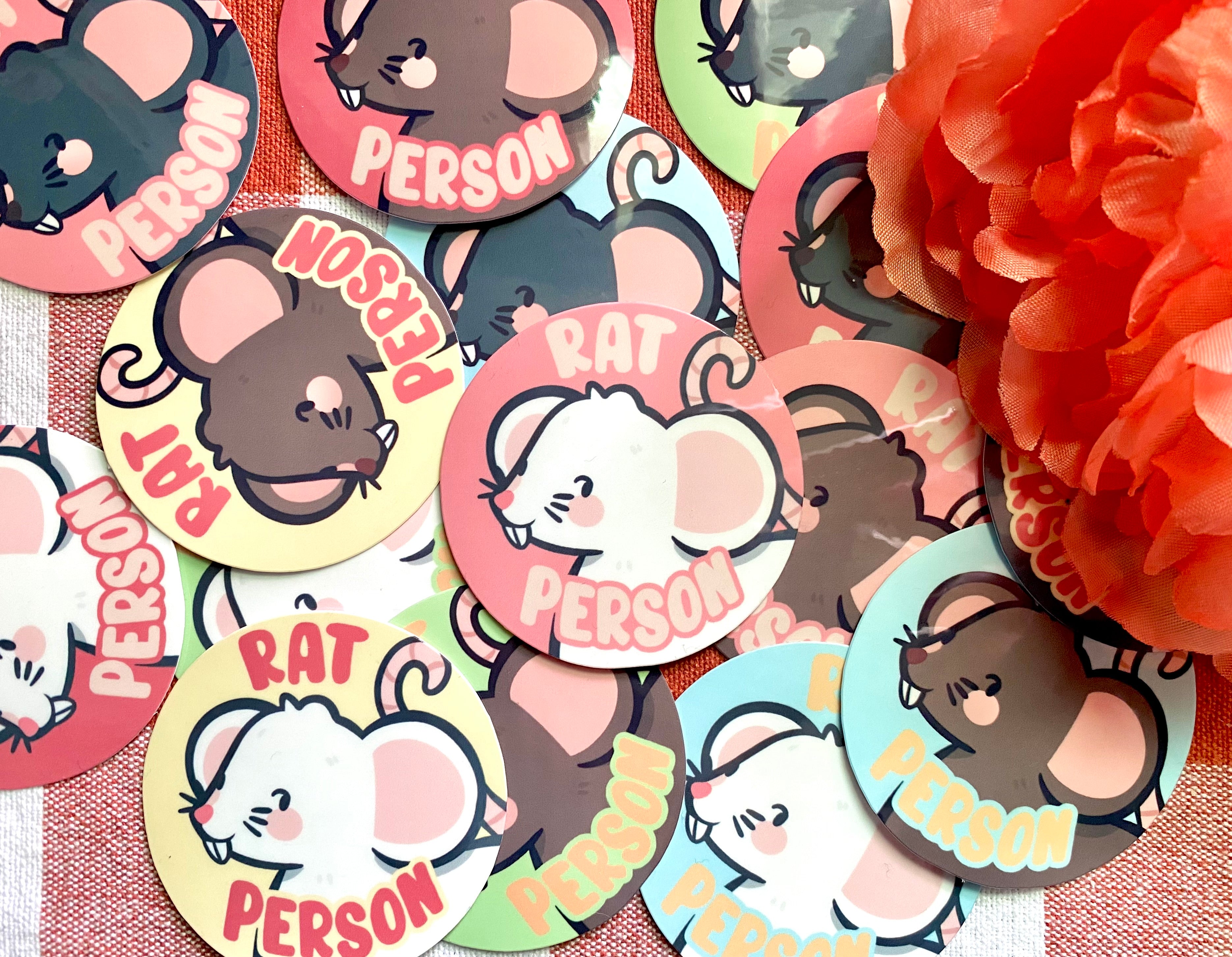 Rat Person Stickers- 2