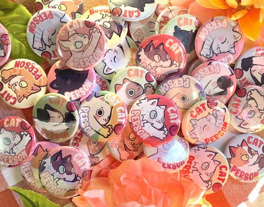 Cats Person Button Badge !