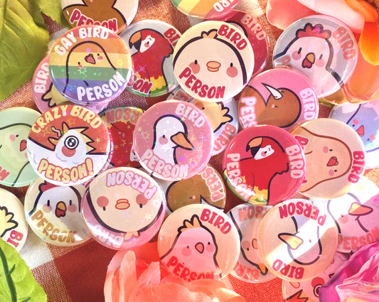Bird Person Button Badge !