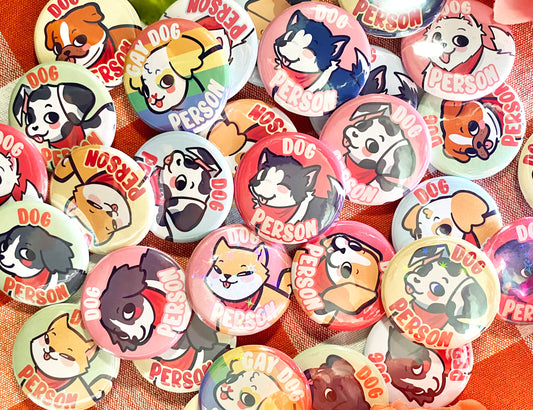 Dog Person Button Badge !