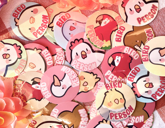 Bird Person Stickers- 2" in Glossy stickers!