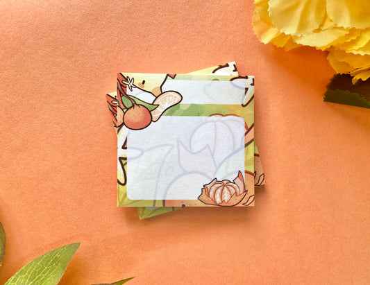 Tangerine fruit Sticky Notes Memo Pad | Cute stationery