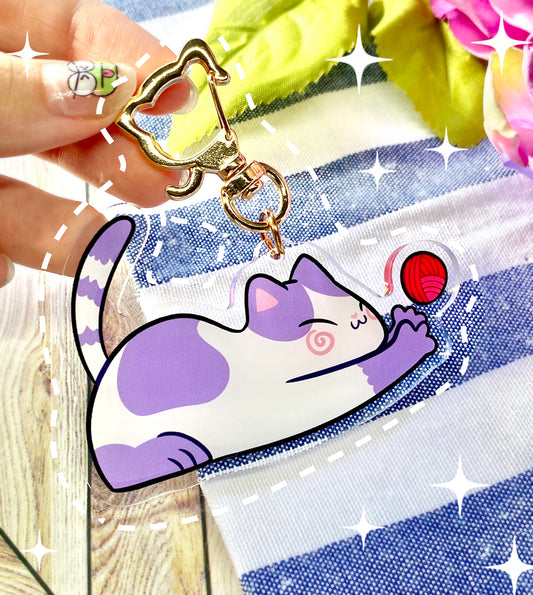 Cute Kitty Cat Acrylic Charm 3" Double sided