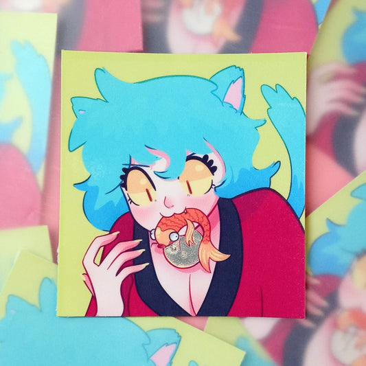 Cute Cat Girl Sticker