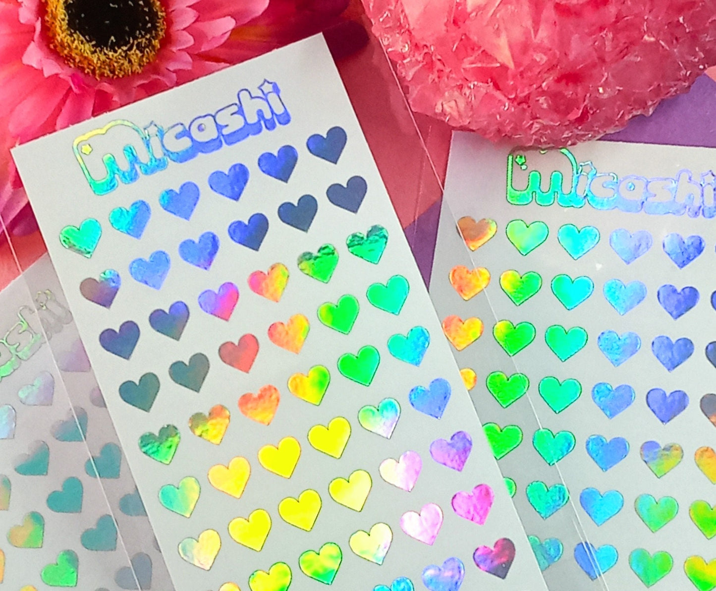 Flowers Holographic Stickers Sheet – Micashi Store