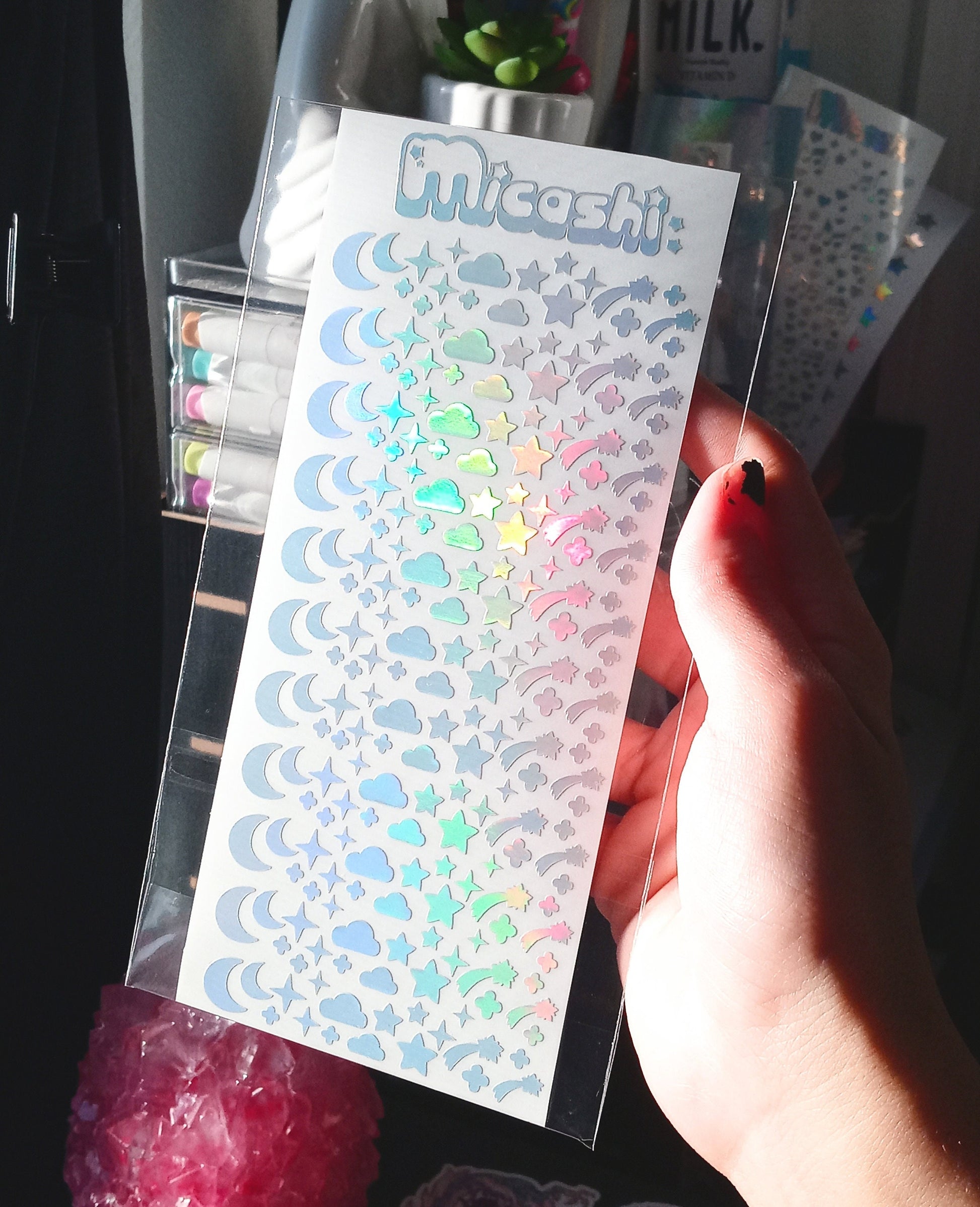 Deco Holographic Stickers Sheet (16 Styles options) – Micashi Store