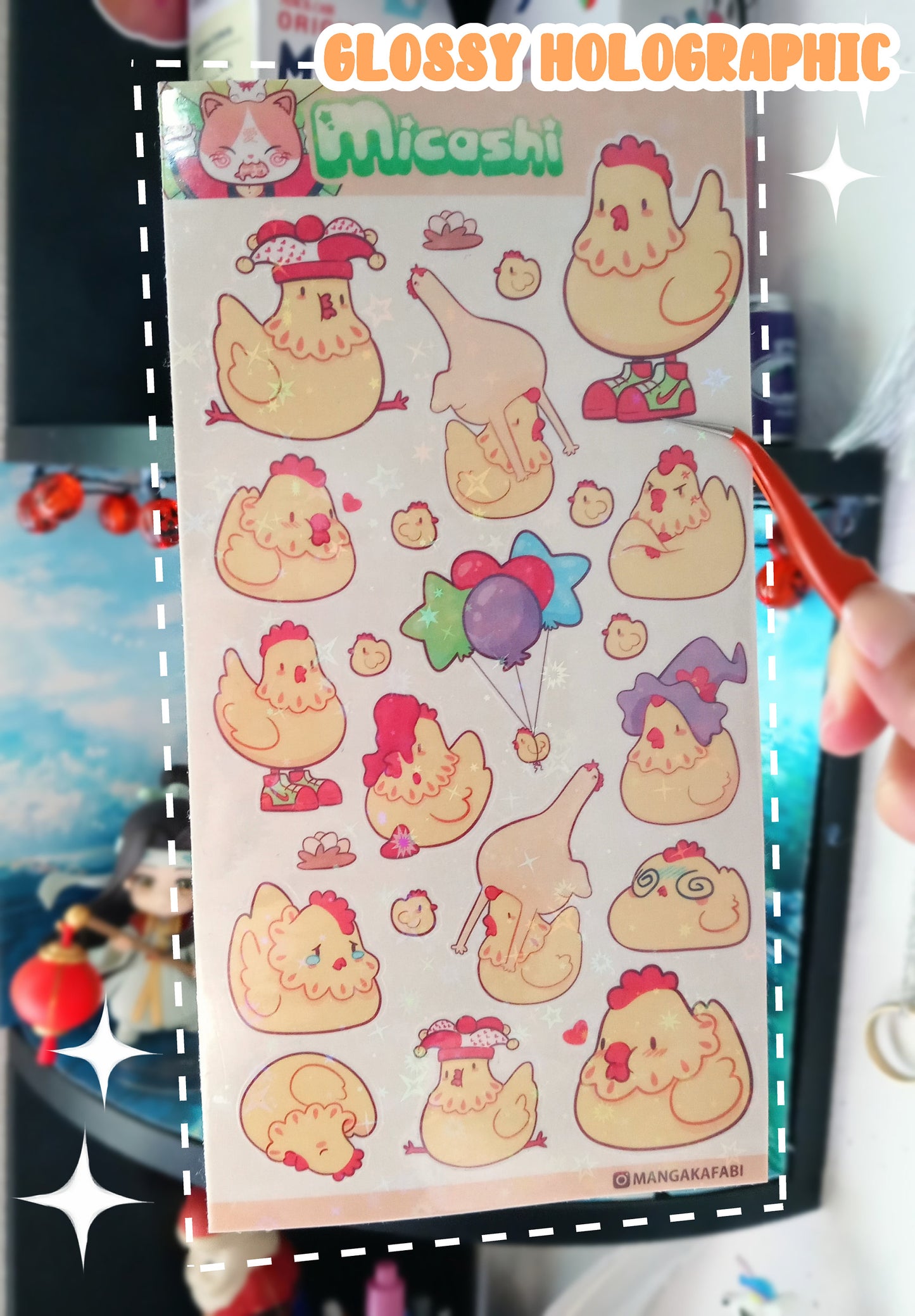 Cute Chicken sticker sheet