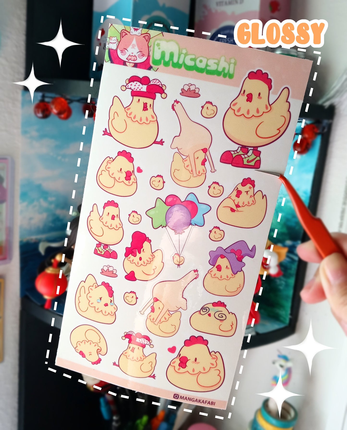 Cute Chicken sticker sheet