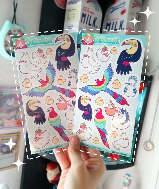 Cute Birds sticker sheet