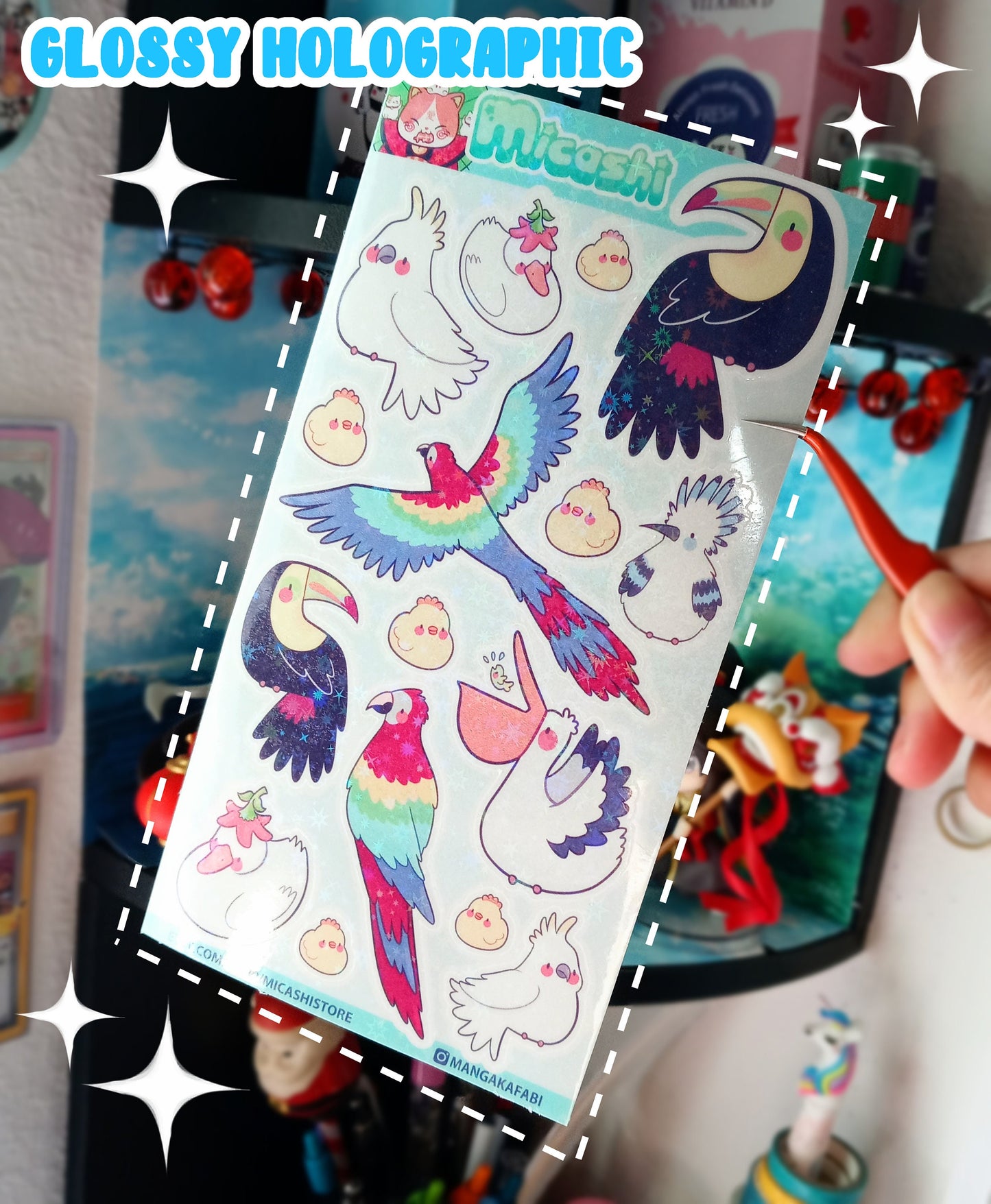 Cute Birds sticker sheet