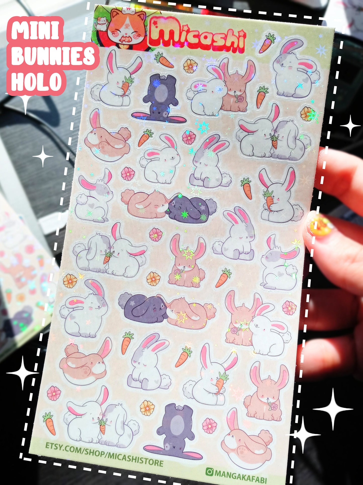 Cute Bunnies sticker sheet